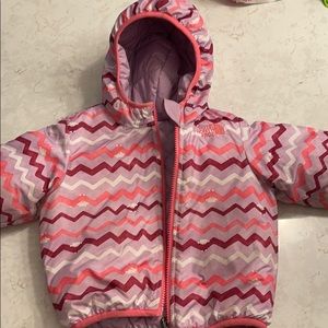 North face reversible girls jacket